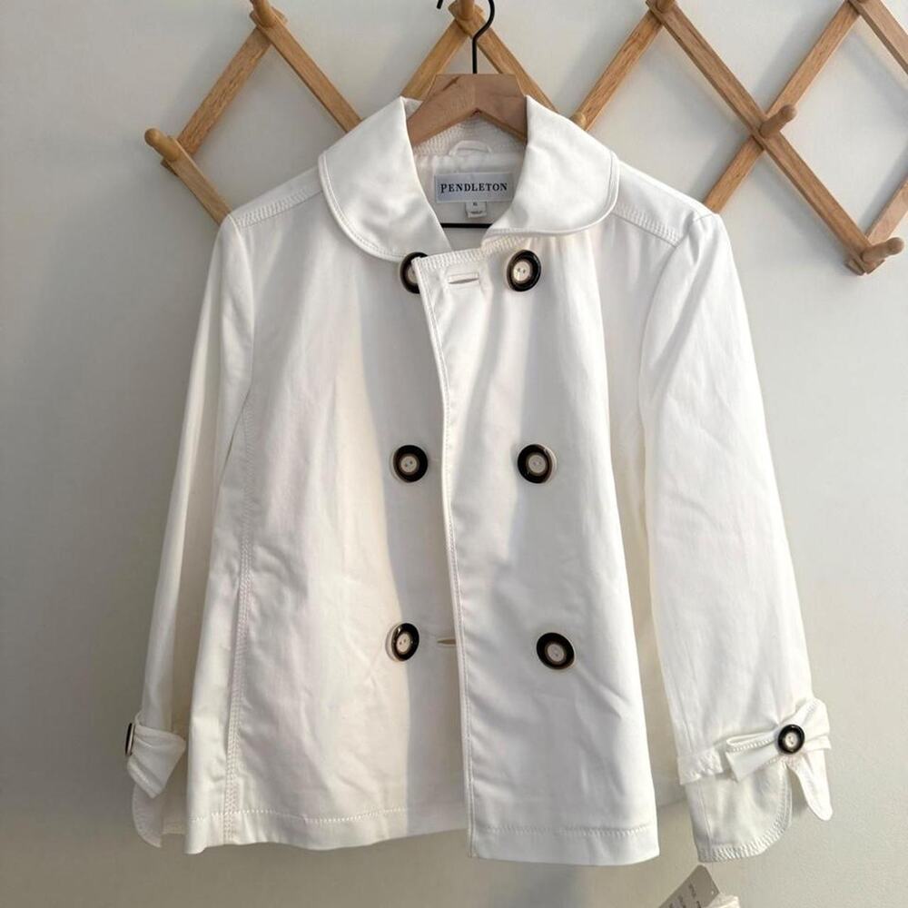 Pendleton white peacoat jacket XL NWT Double Breasted Classic Preppy